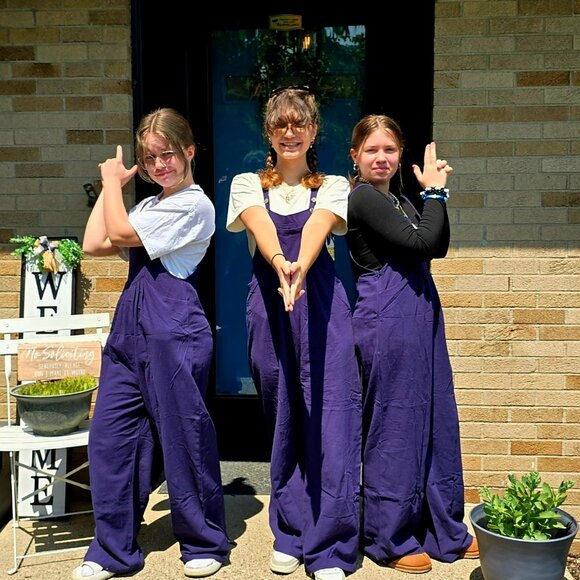 NEW Women's Size Medium Navy Blue Bib Overalls by Evellyhootd - Picture 2 of 7